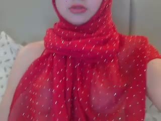 Hijab Merah Tante Arab Masturbasi