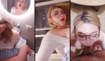 Seorang DJ Cantik Bondol Pirang Kena Ewe Jambak